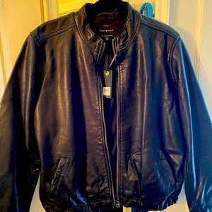 Lucky Brand black leather biker jacket